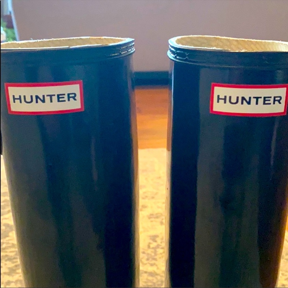 Glossy Black Hunter Boots